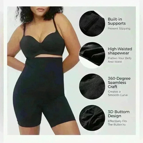 AMRIY Shapewear for Women Tummy Control High Waisted Body Shaper Butt Lift- S - Picture 2 of 7